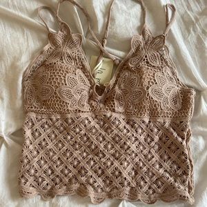 NWT Crochet lace top